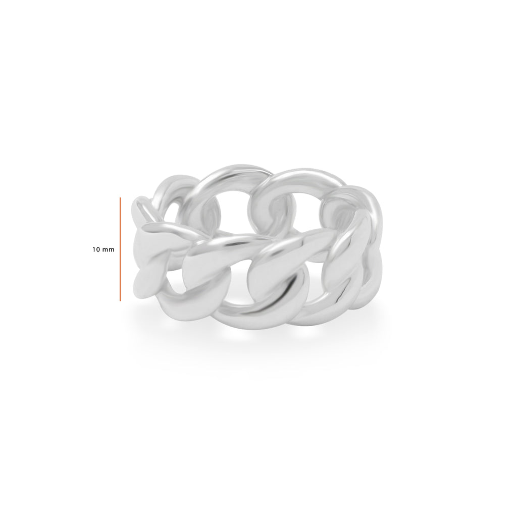 Cincin Rantai Extra Large Perak Koleksi Cuban Sterling Silver 925