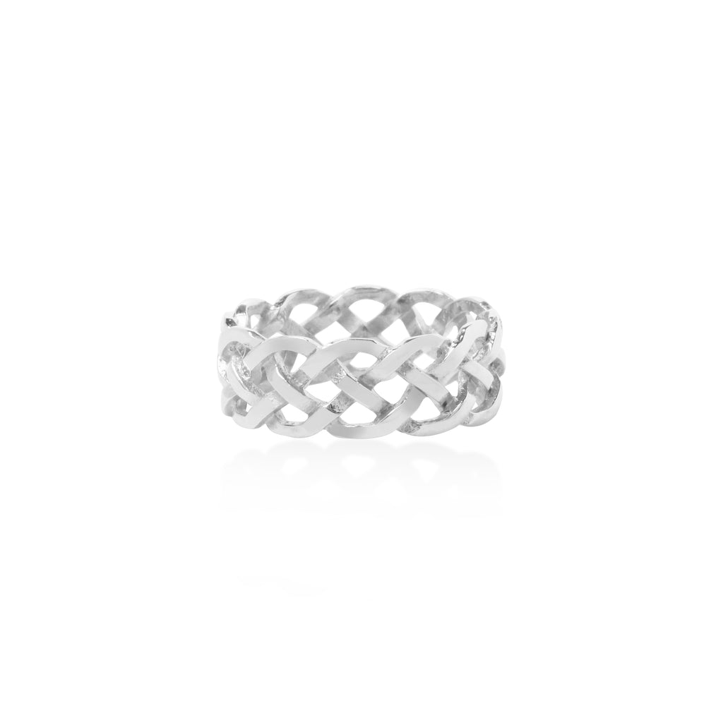 Medium Sterling Silver Woven Band Ring