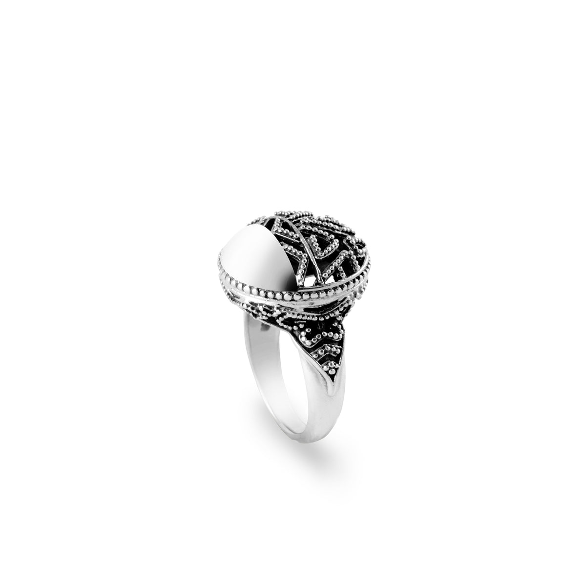 925 Sterling Silver Songket Collection Signet Ring