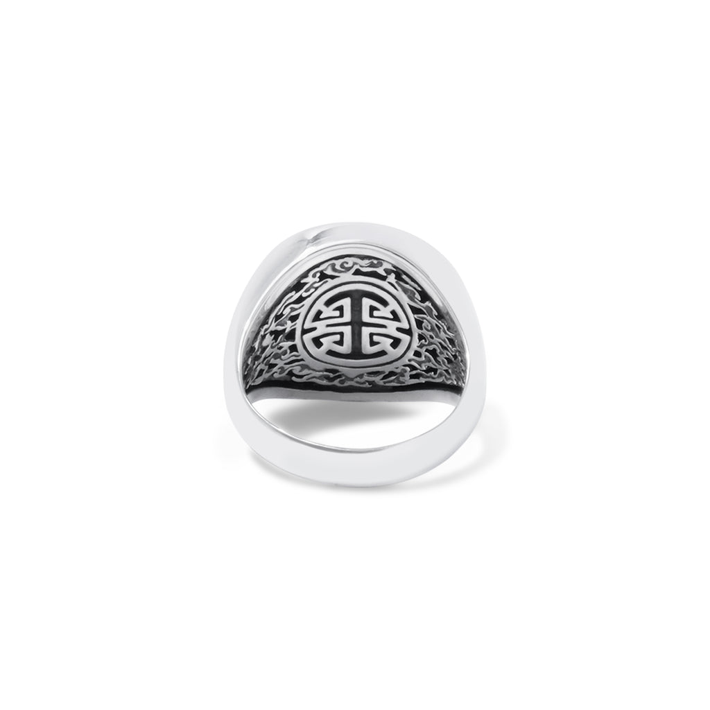 Dragon Collection Silver Signet Ring Sterling Silver 925