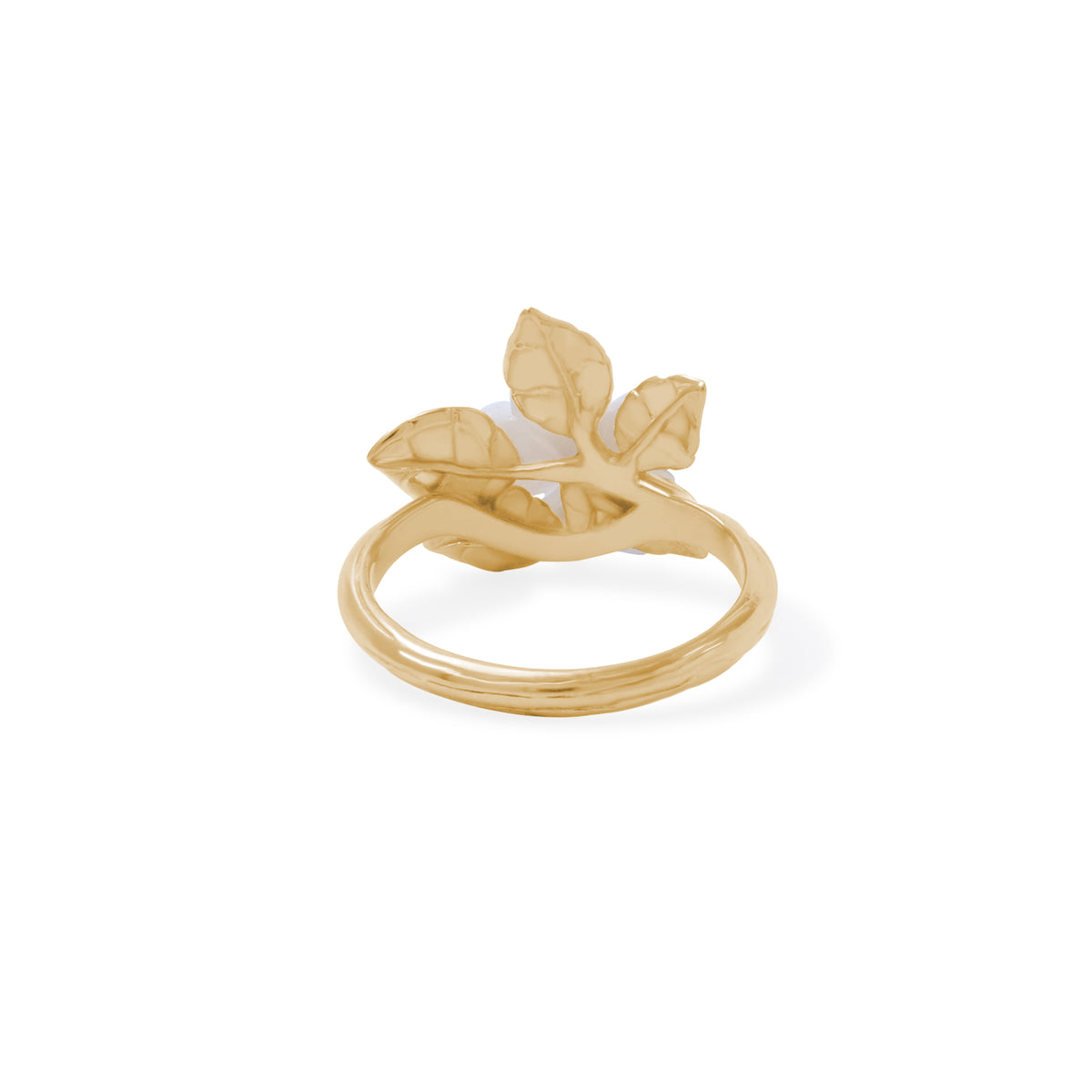 Cincin Cocktail Perak Koleksi Mutiara Melati Sterling Silver 925 Gold Plated