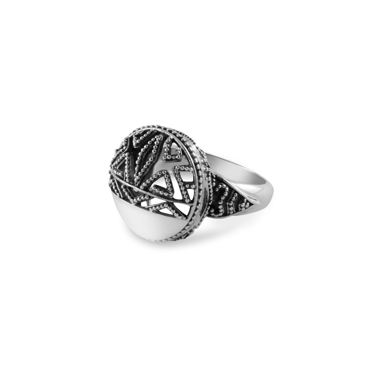 925 Sterling Silver Songket Collection Signet Ring