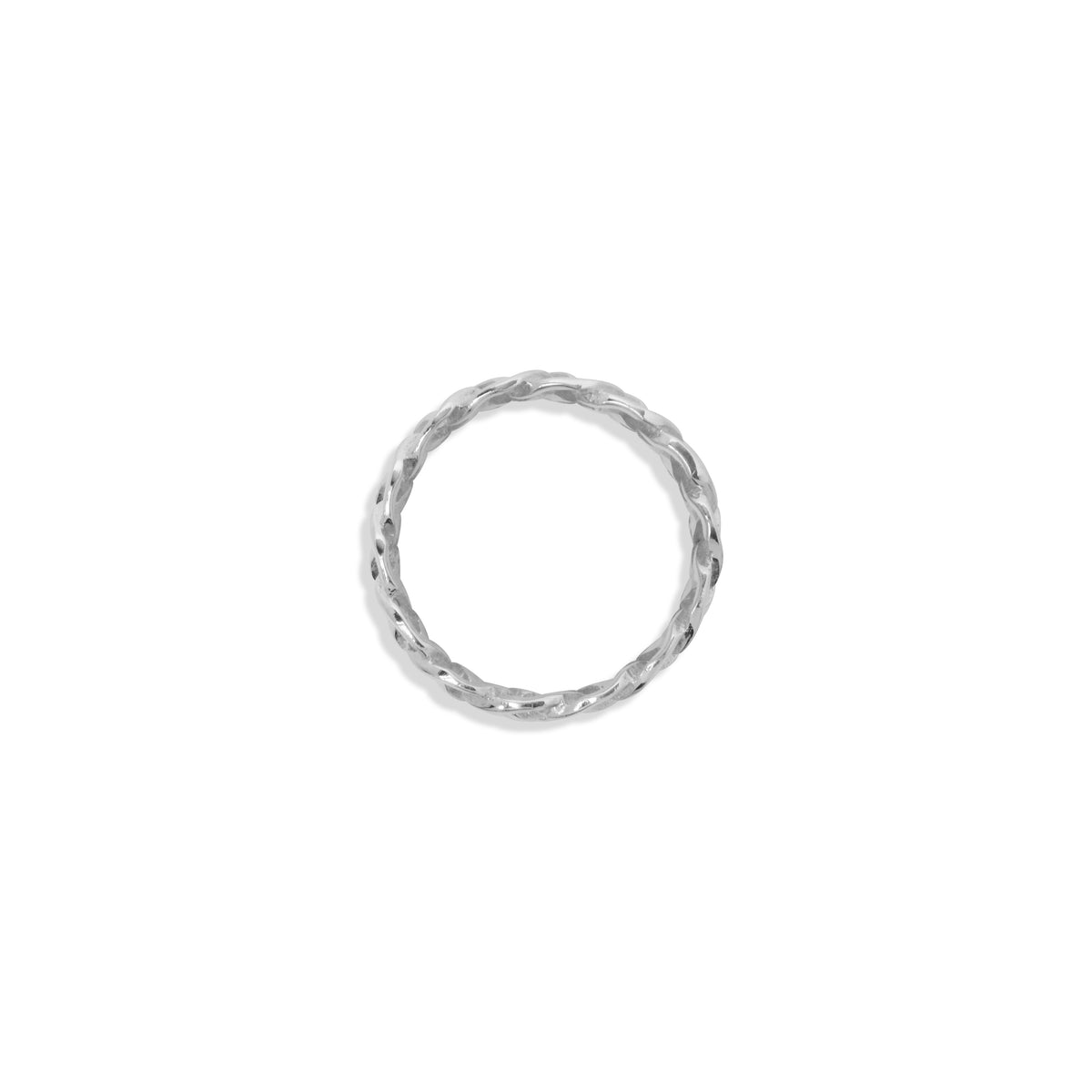 Large Silver Band Ring Woven Sterling Silver Collection