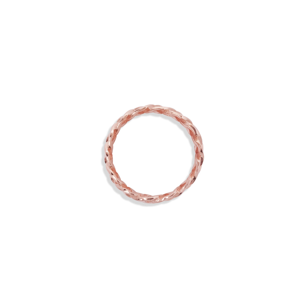 Large Silver Band Ring Woven Sterling Silver Rose Gold Plated Collection