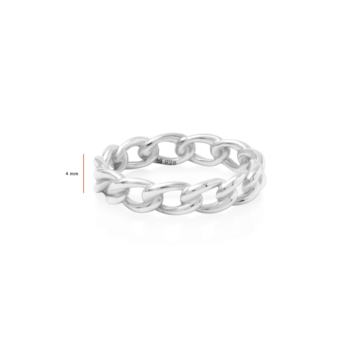 Cincin Rantai Small Perak Koleksi Cuban Sterling Silver 925