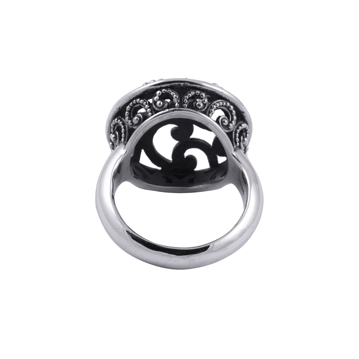 Cincin Cocktail Besar Perak 925 Koleksi Ombak Segara Sterling Silver