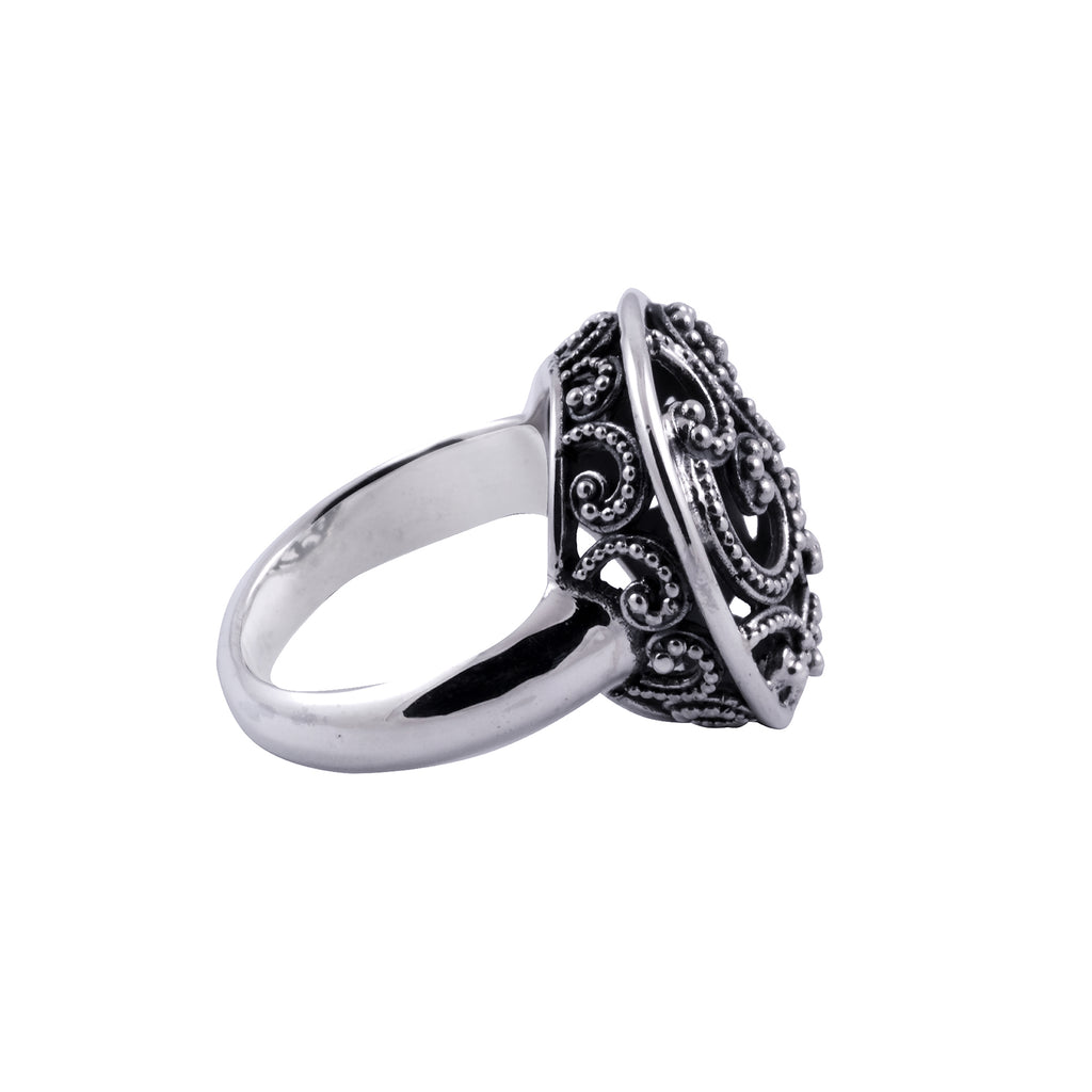 Cincin Cocktail Besar Perak 925 Koleksi Ombak Segara Sterling Silver