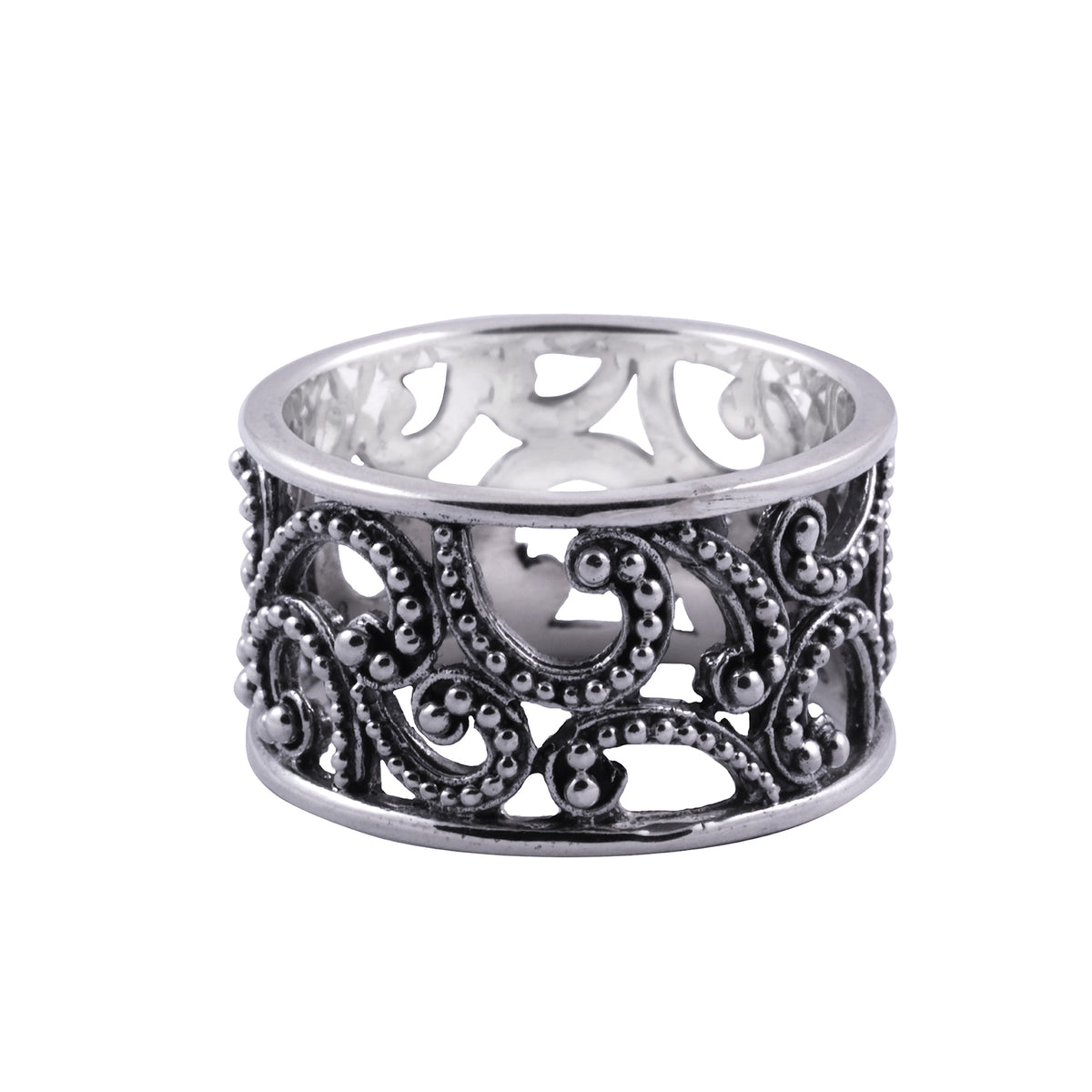Cincin Band Besar Perak 925 Koleksi  Ombak Segara Sterling Silver