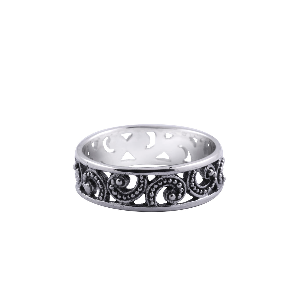 Small Band Ring 925 Silver Ombak Segara Collection Sterling Silver