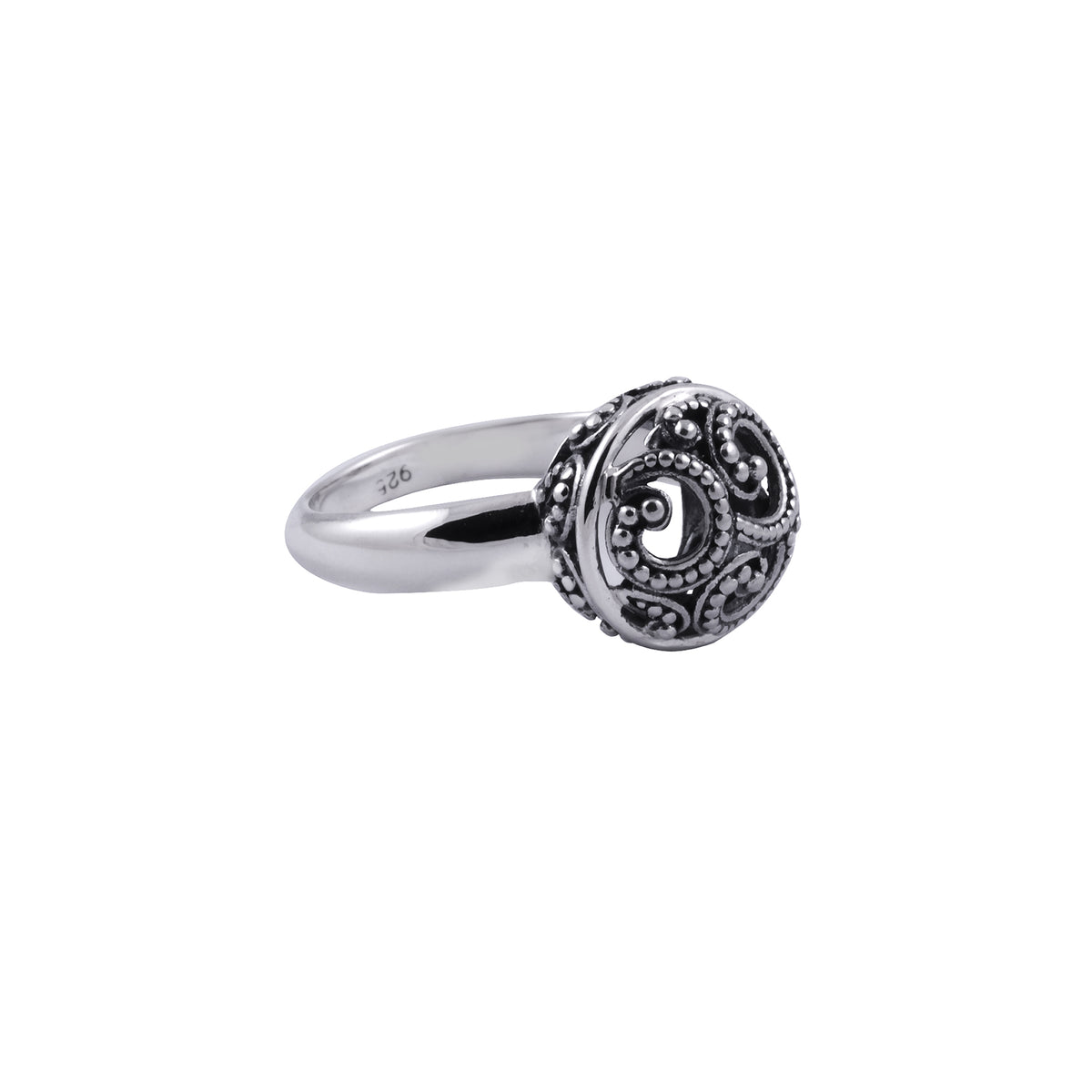 Cincin Cocktail Kecil Perak 925 Ombak Segara Sterling Silver