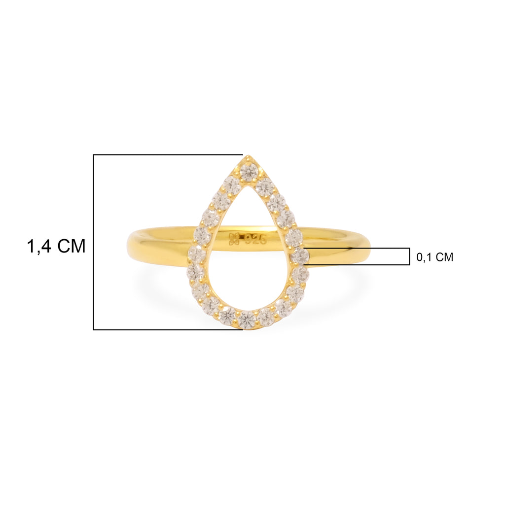 925 Sterling Silver Pears Collection Ring