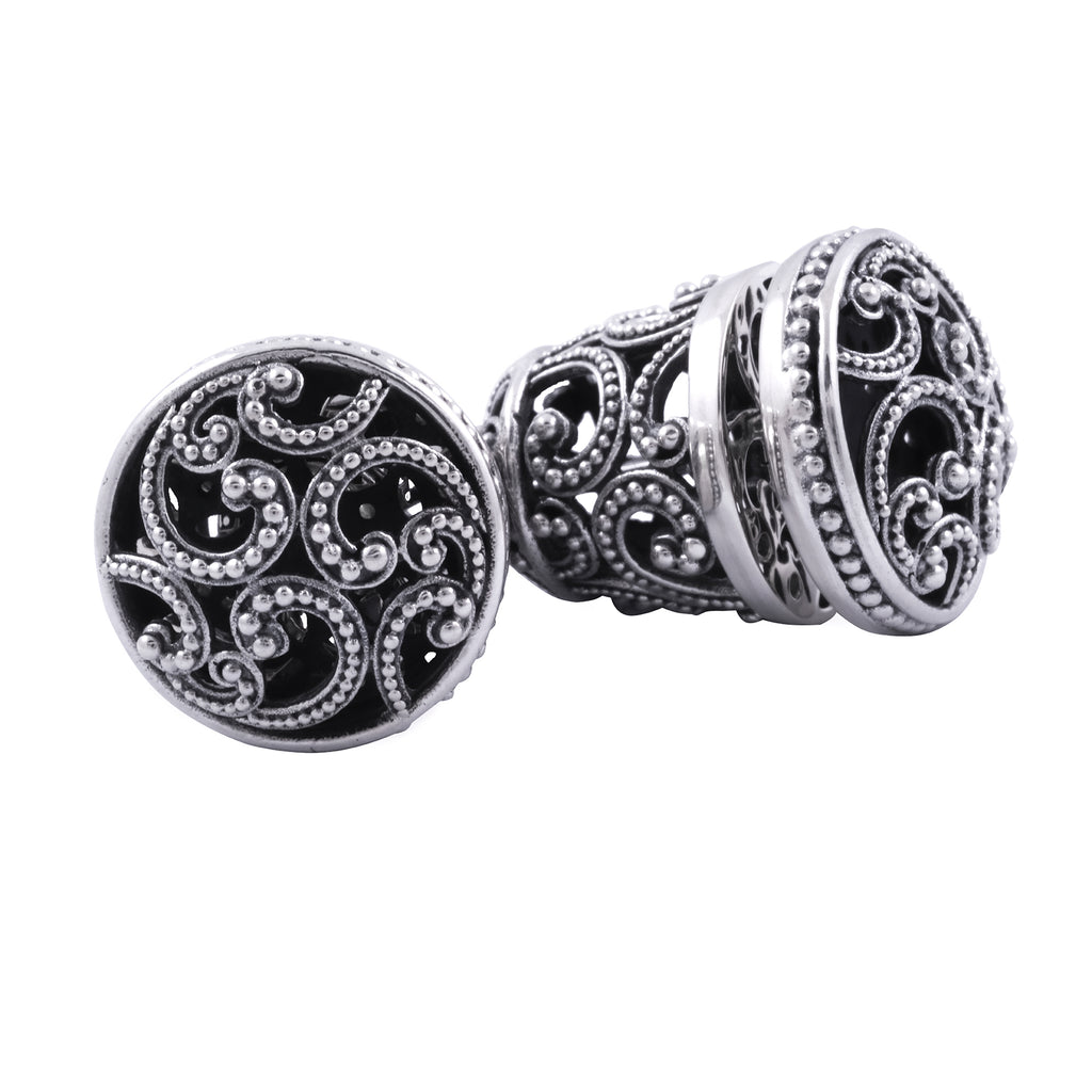 Anting Subeng Besar Perak 925 Koleksi Ombak Segara Sterling Silver