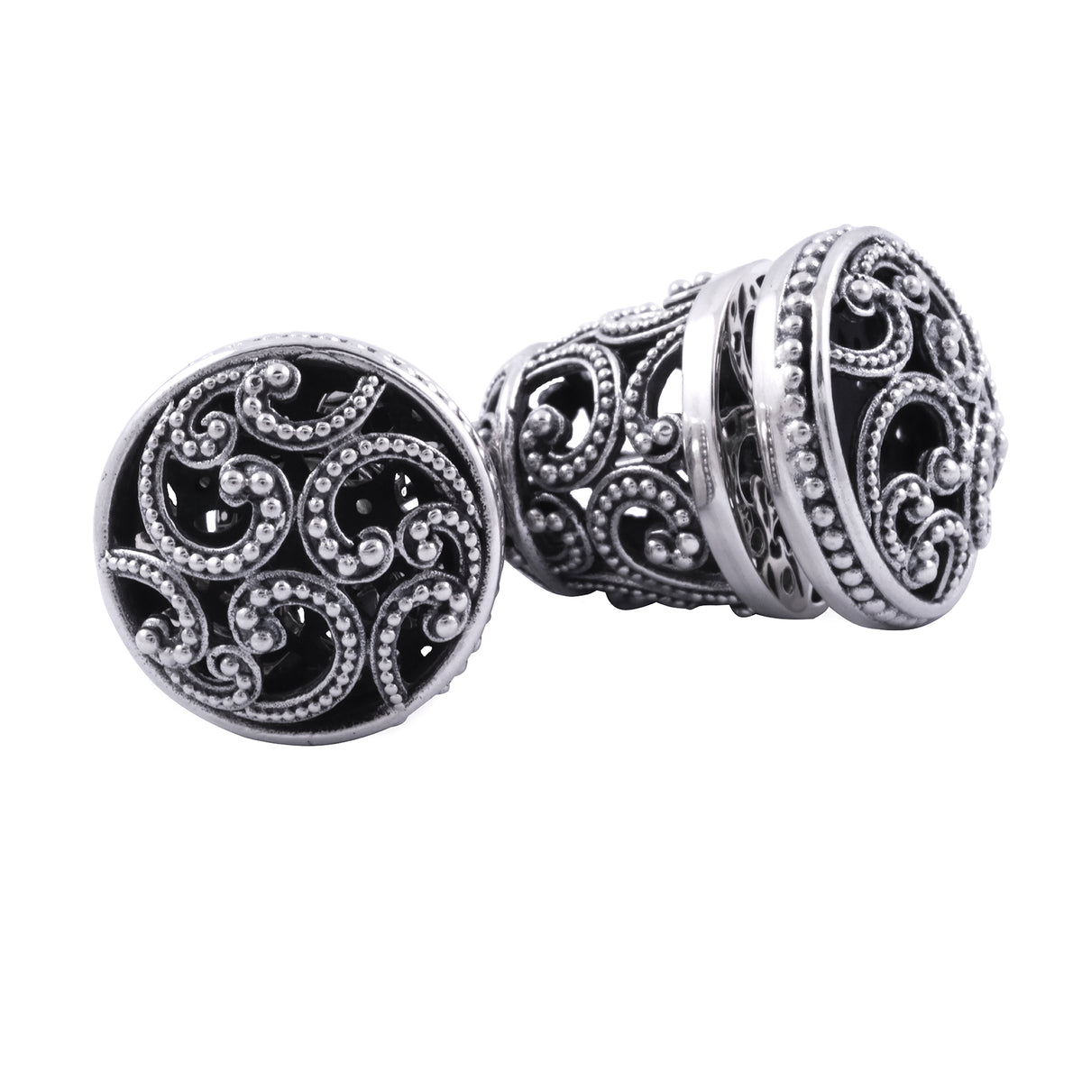 Anting Subeng Besar Perak 925 Koleksi Ombak Segara Sterling Silver
