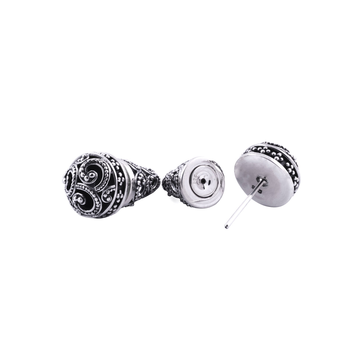 Anting Subeng Kecil Perak 925 Koleksi Ombak Segara Sterling Silver