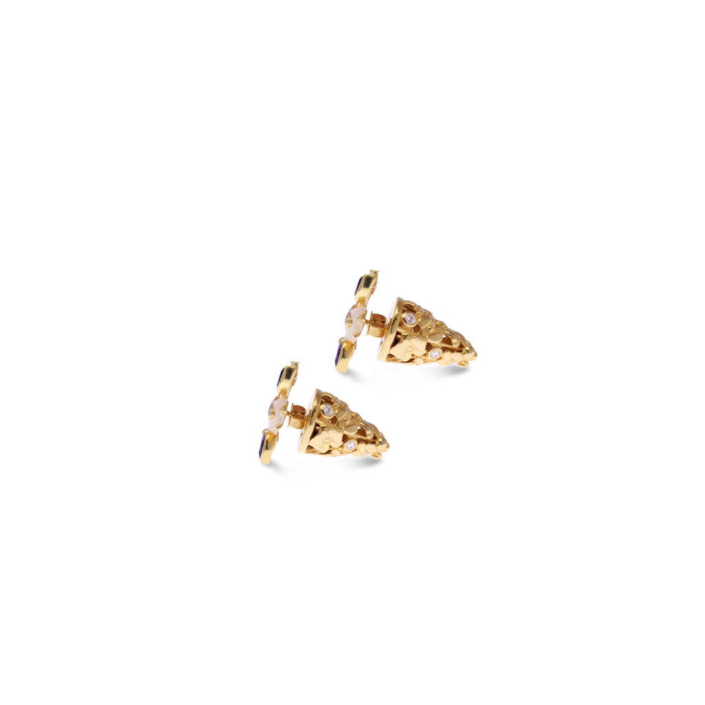 Anting Subeng Perak 925 Koleksi Anggrek Gold Plated