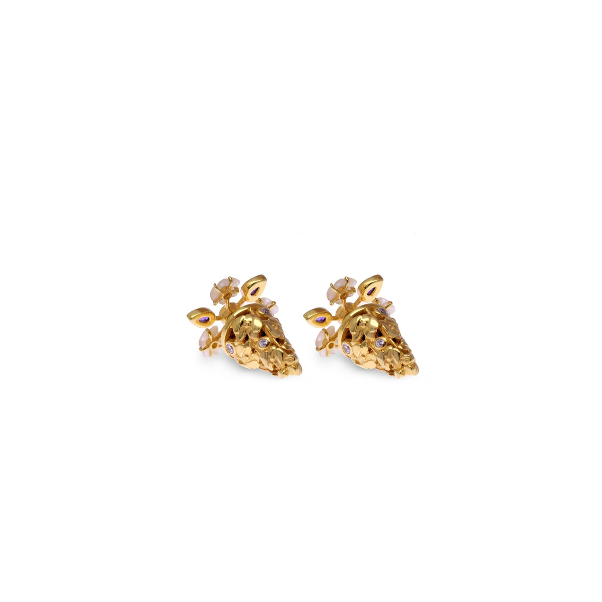 Anting Subeng Perak 925 Koleksi Anggrek Gold Plated