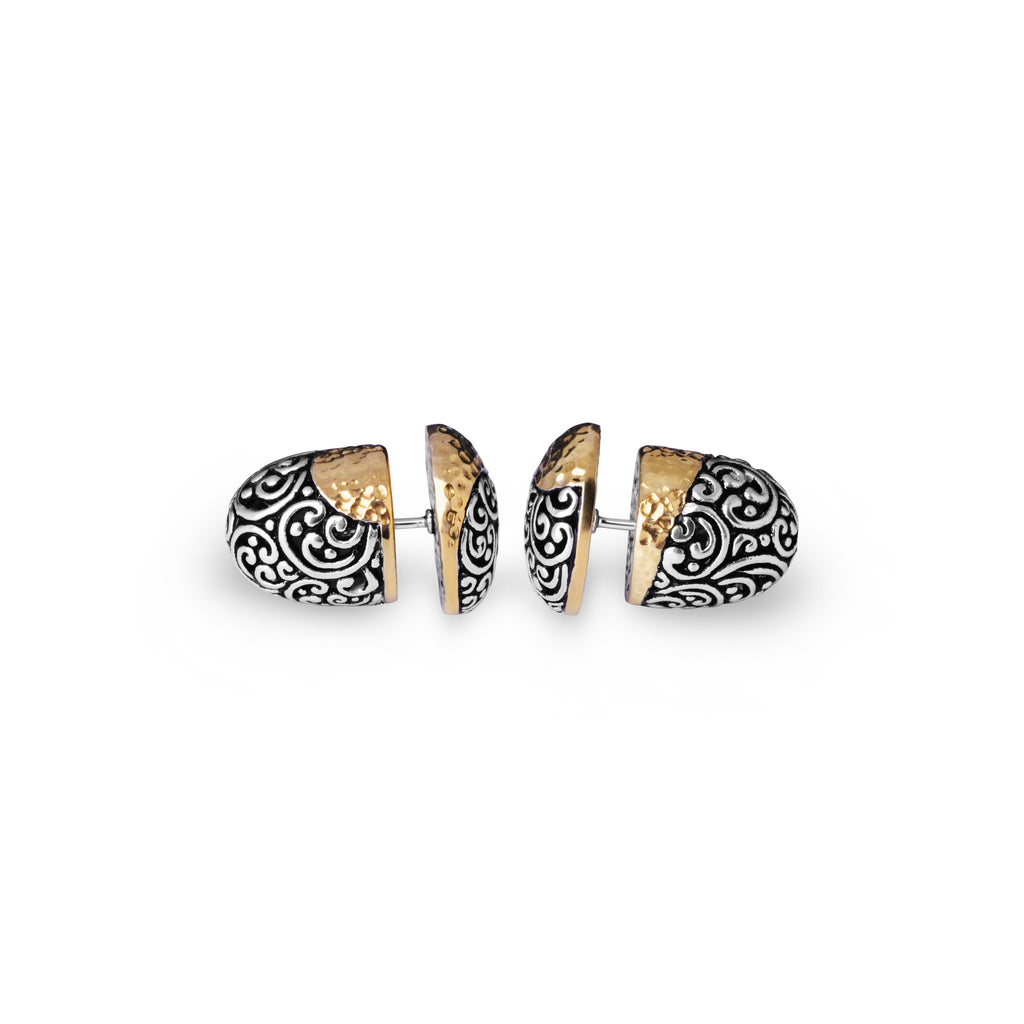 Large 925 Silver Subeng Earrings Ayung Collection