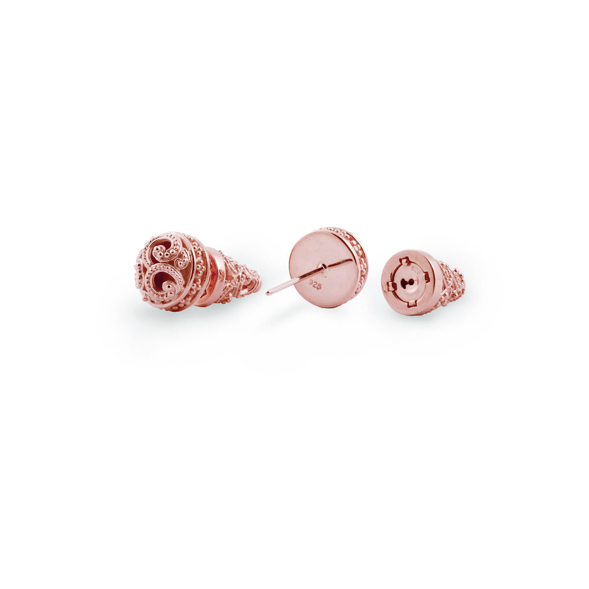 Anting Subeng Kecil Perak 925 Koleksi Ombak Segara Sterling Silver