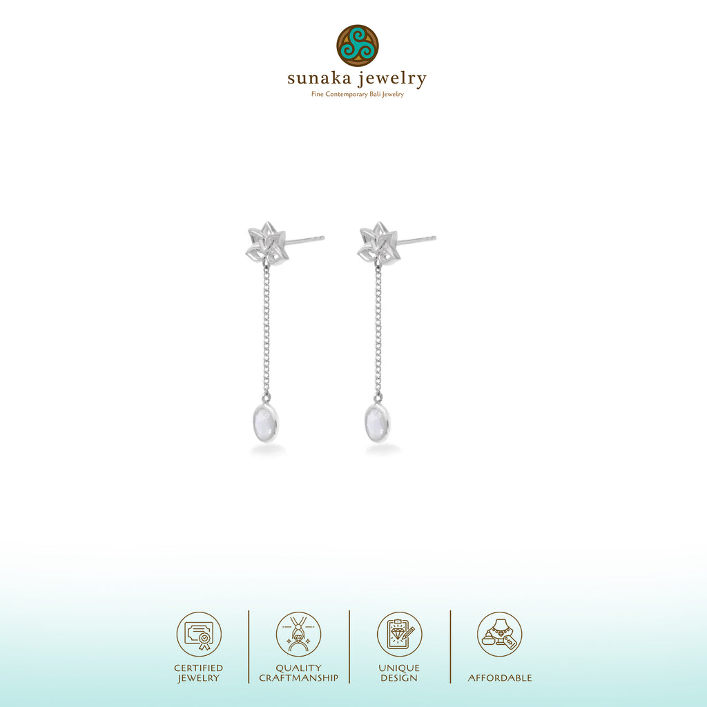 Water Lily Sterling Silver Earrings Collection