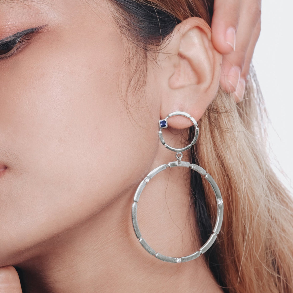 Anting Perak 925 Koleksi Aeon Permata Iolite