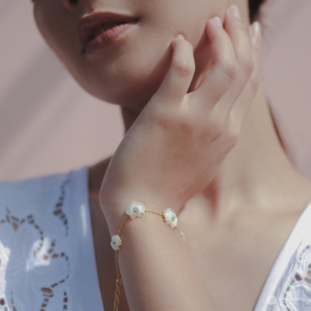 925 Silver Orchid Collection Gold Plated Bracelet