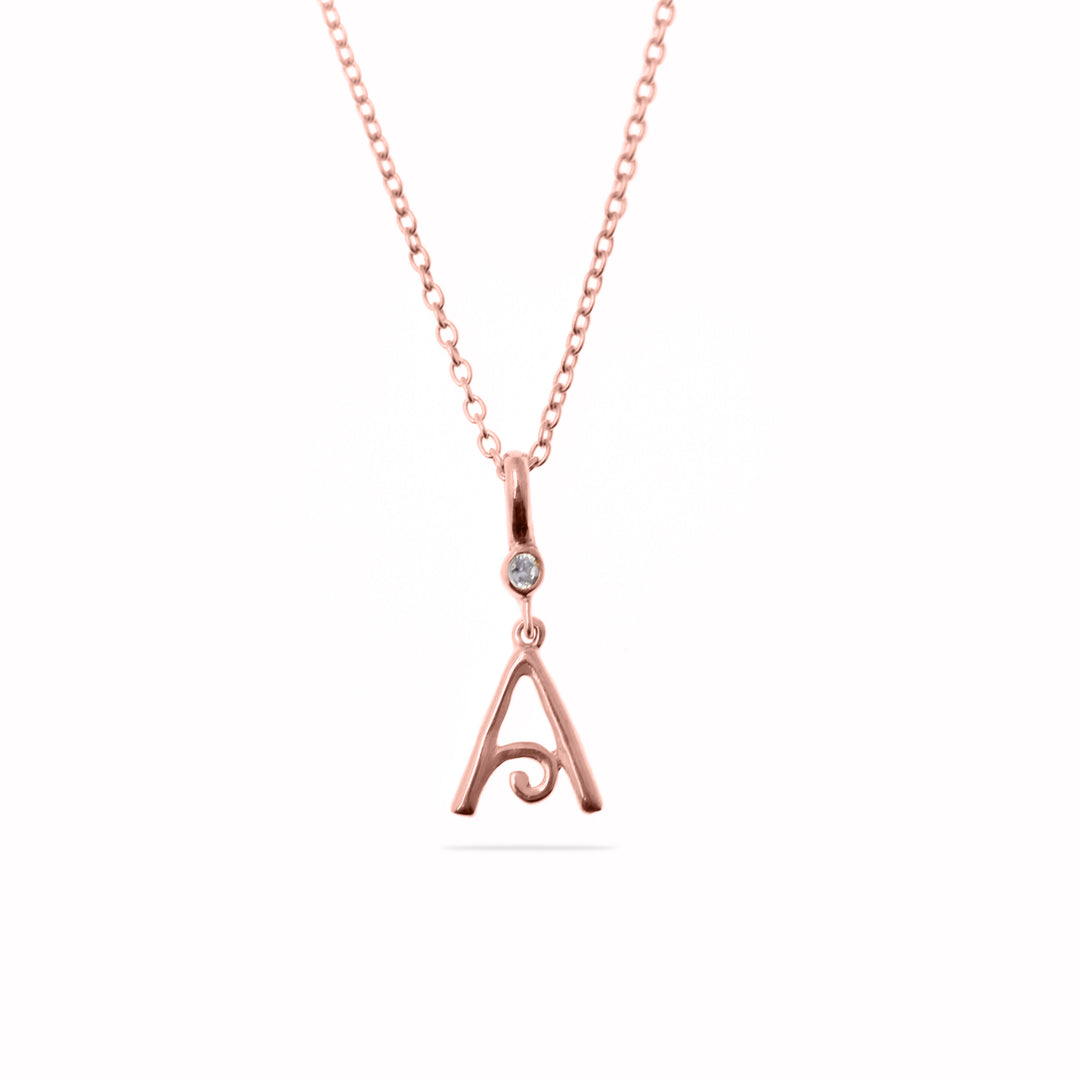 Pendant Alphabet Rose Gold Plated