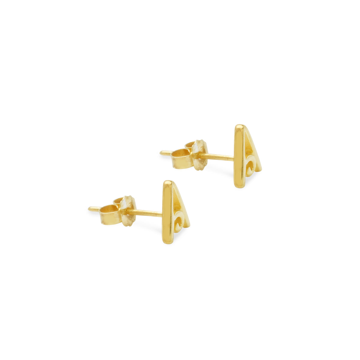 Anting Perak 925 Koleksi Alphabet Gold Plated