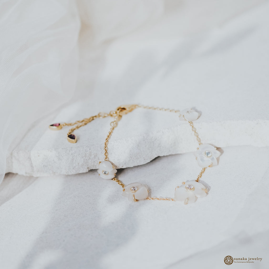 925 Silver Orchid Collection Gold Plated Bracelet