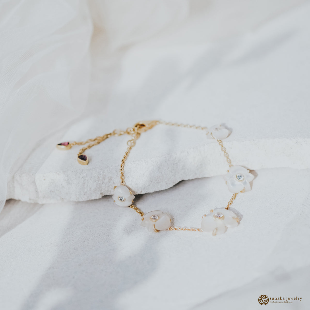 925 Silver Orchid Collection Gold Plated Bracelet