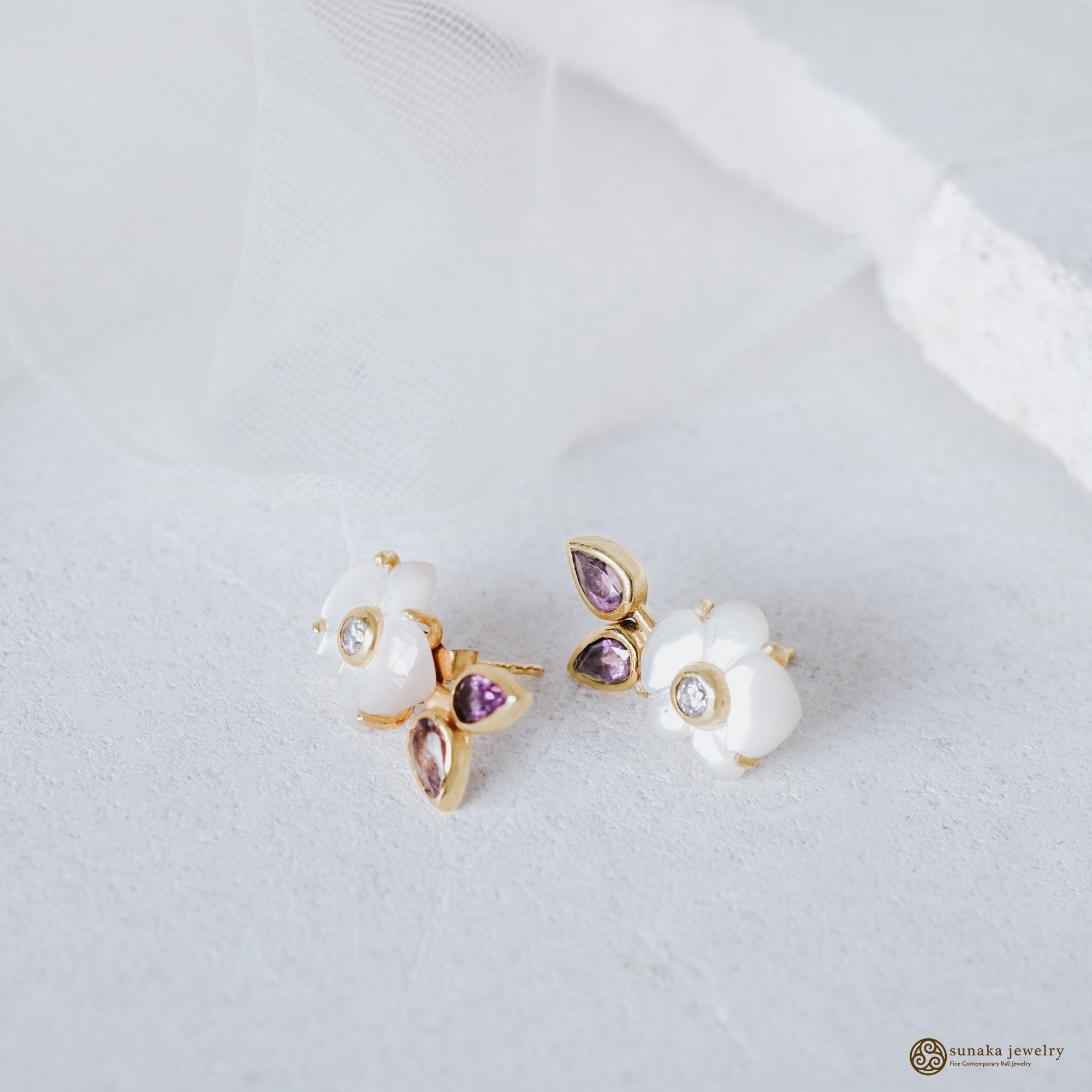 Anting Perak 925 koleksi Anggrek Stud Earring
