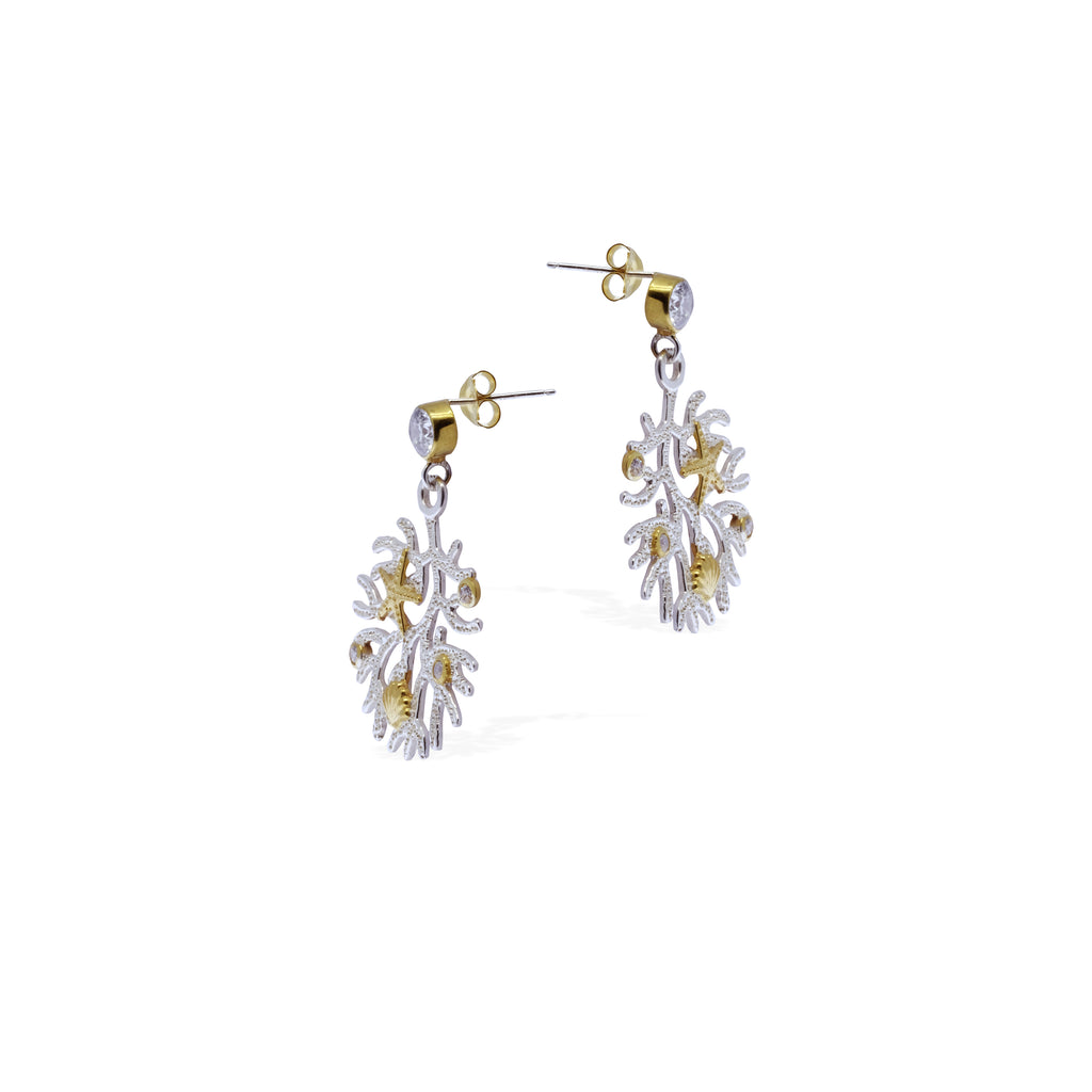 925 Silver Coral Reef Collection Earrings