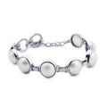 925 Sterling Silver Plain Mabe Chain Bracelet
