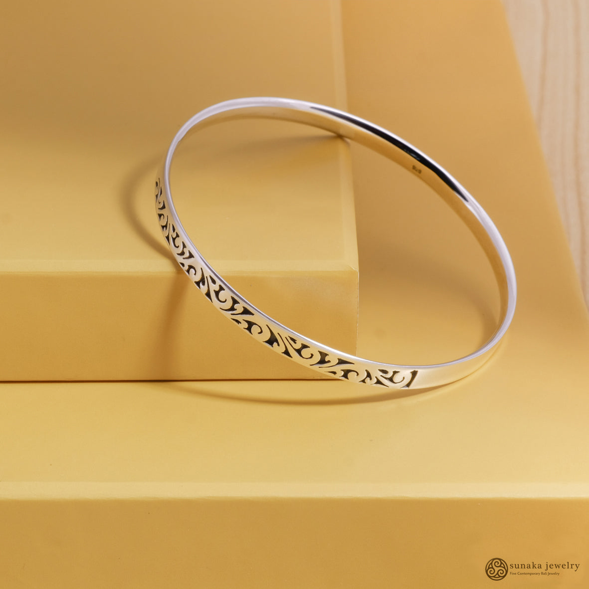 Gelang Perak 925 Koleksi Gergajian Bangle Bracelets