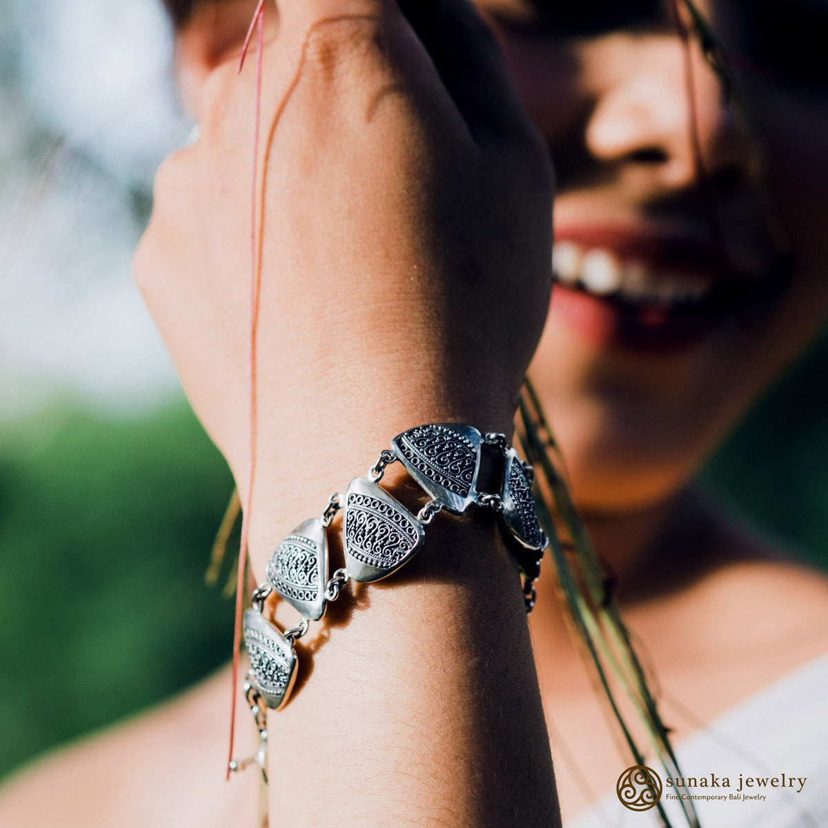 Gelang Rantai Silver 925 Koleksi Batik Indonesia