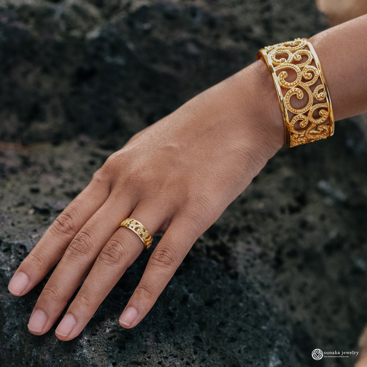 Small Band Ring 925 Silver Ombak Segara Collection Sterling Silver