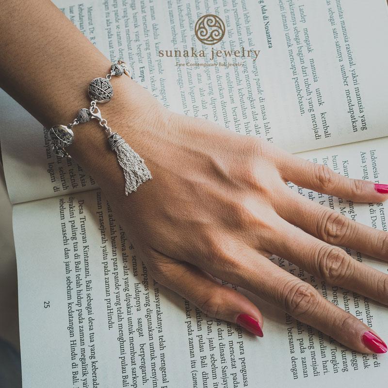 Gelang Rantai Perak 925 Koleksi Songket Bali