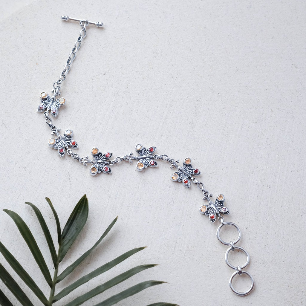 Gelang Rantai Perak Kecil Koleksi Kupu Kupu Sterling Silver 925