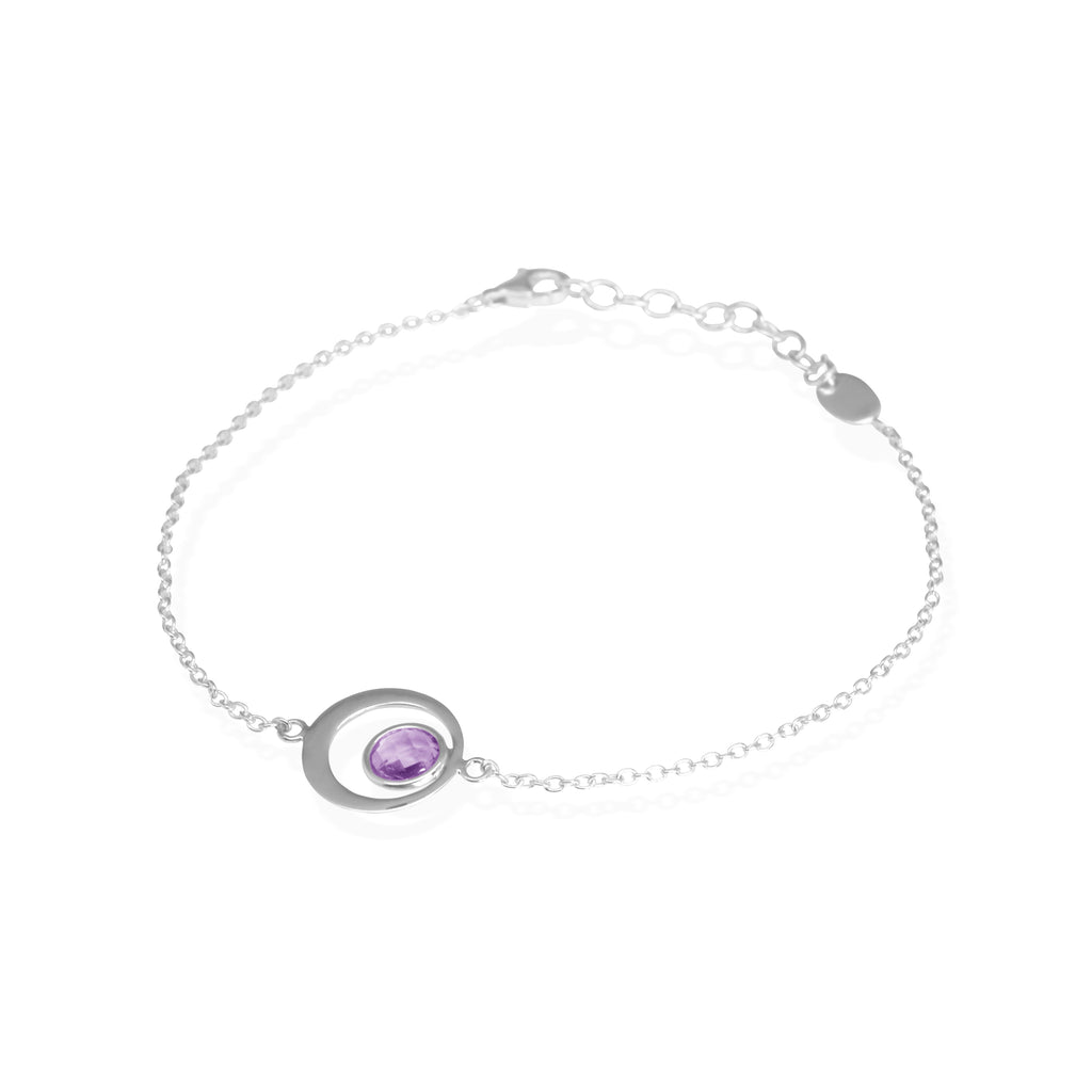 925 Silver Bracelet Birthstone Collection Round Bar Custom Engraving