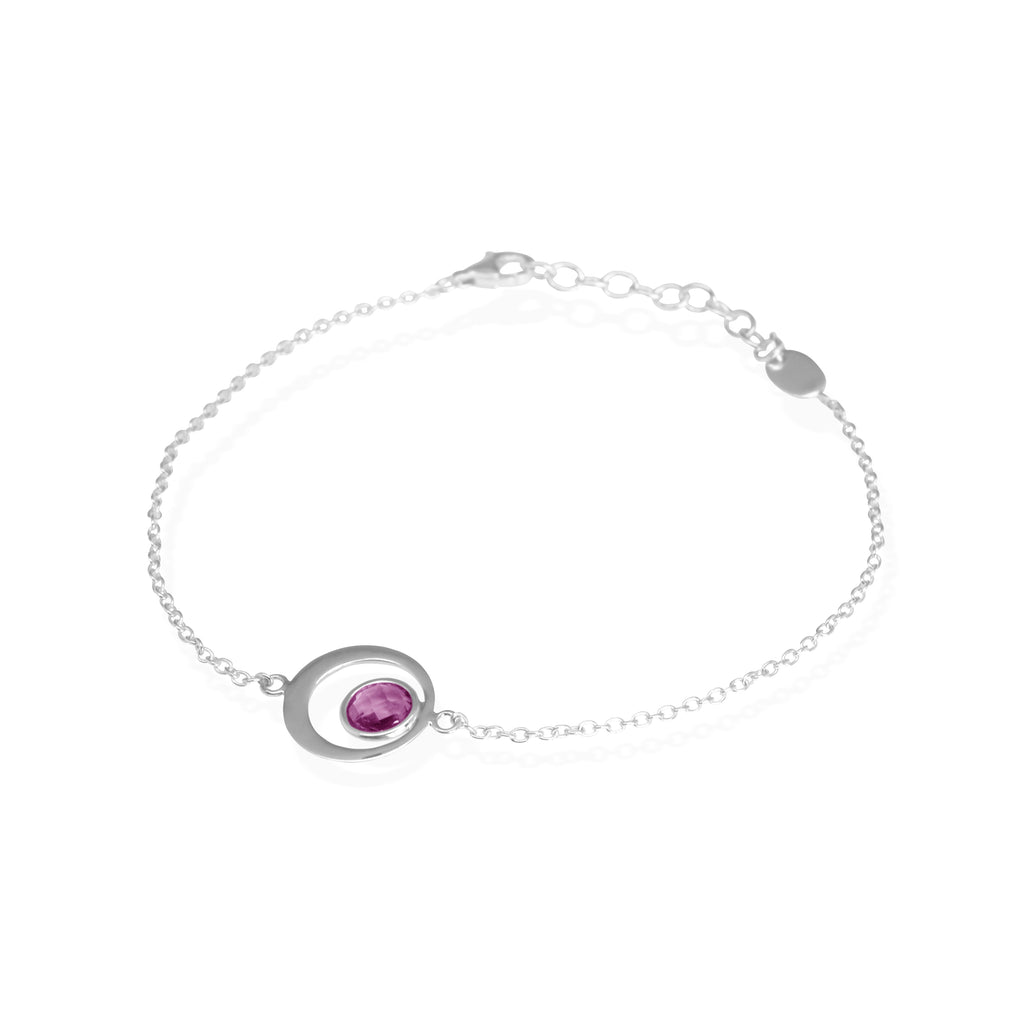 925 Silver Bracelet Birthstone Collection Round Bar Custom Engraving