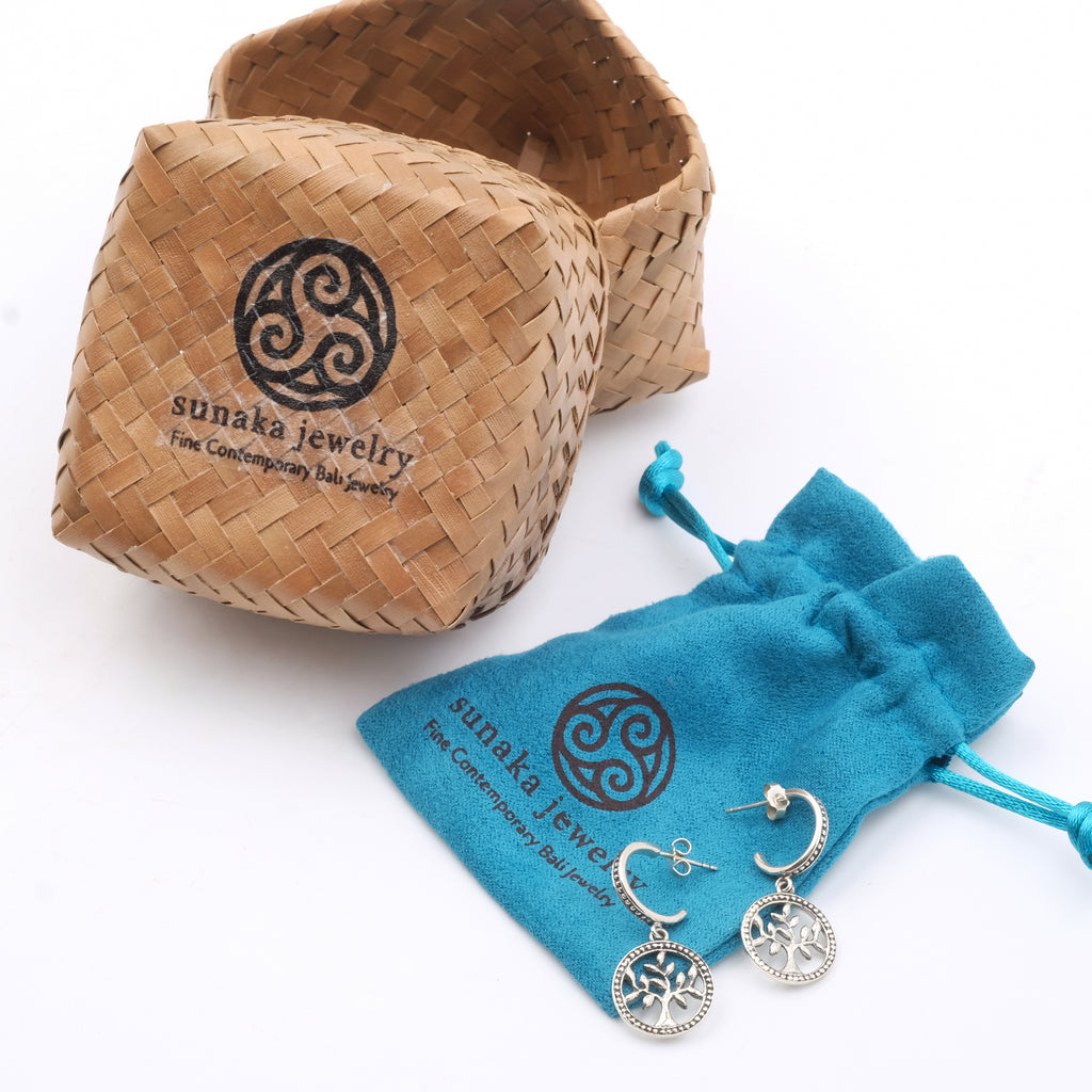 Anting Hoop Perak 925 Koleksi Tree Of Life