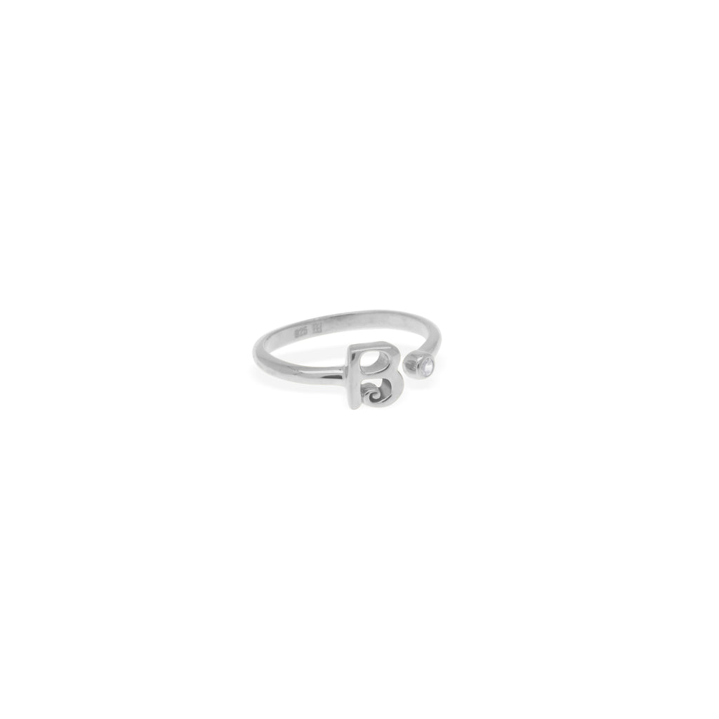 Alphabet Silver Ring