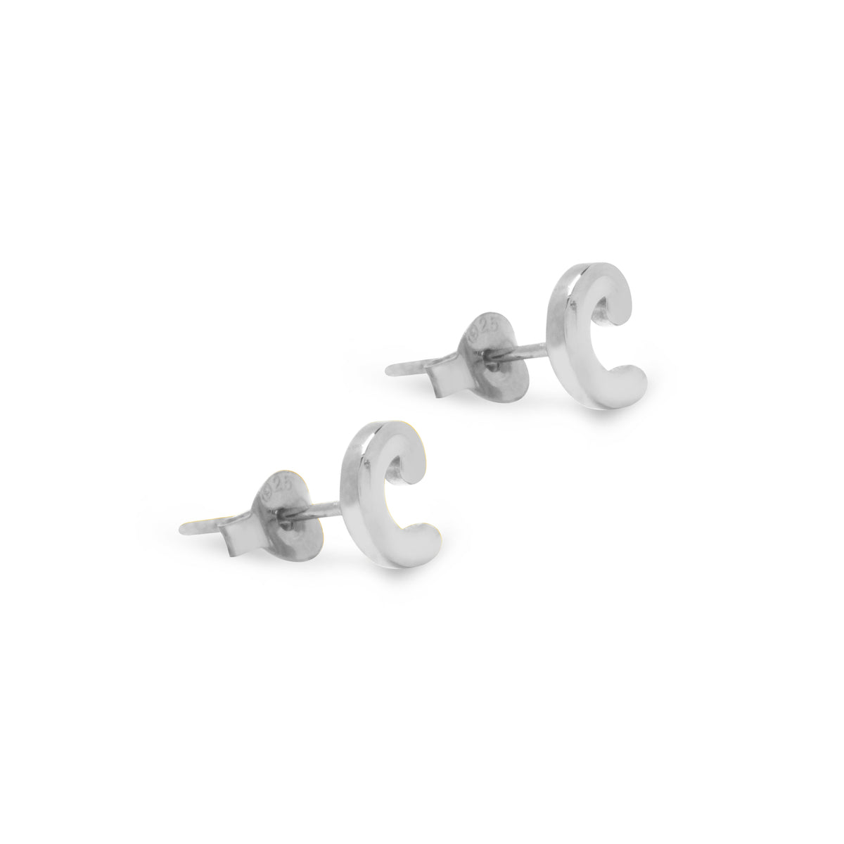 Anting Stud Perak 925 Koleksi Alphabet