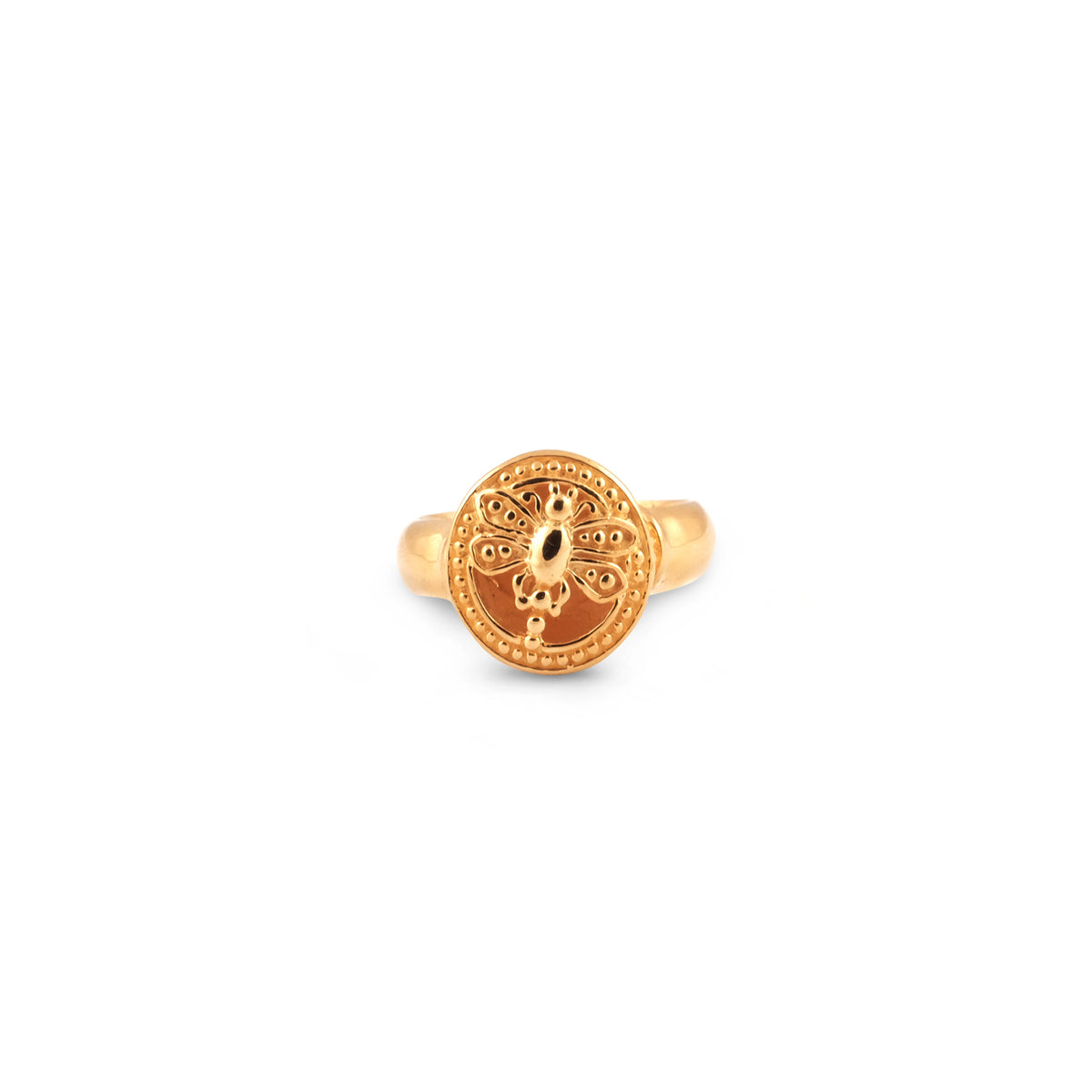 Cincin Coktail Capung Gold Plated Sterling Silver 925