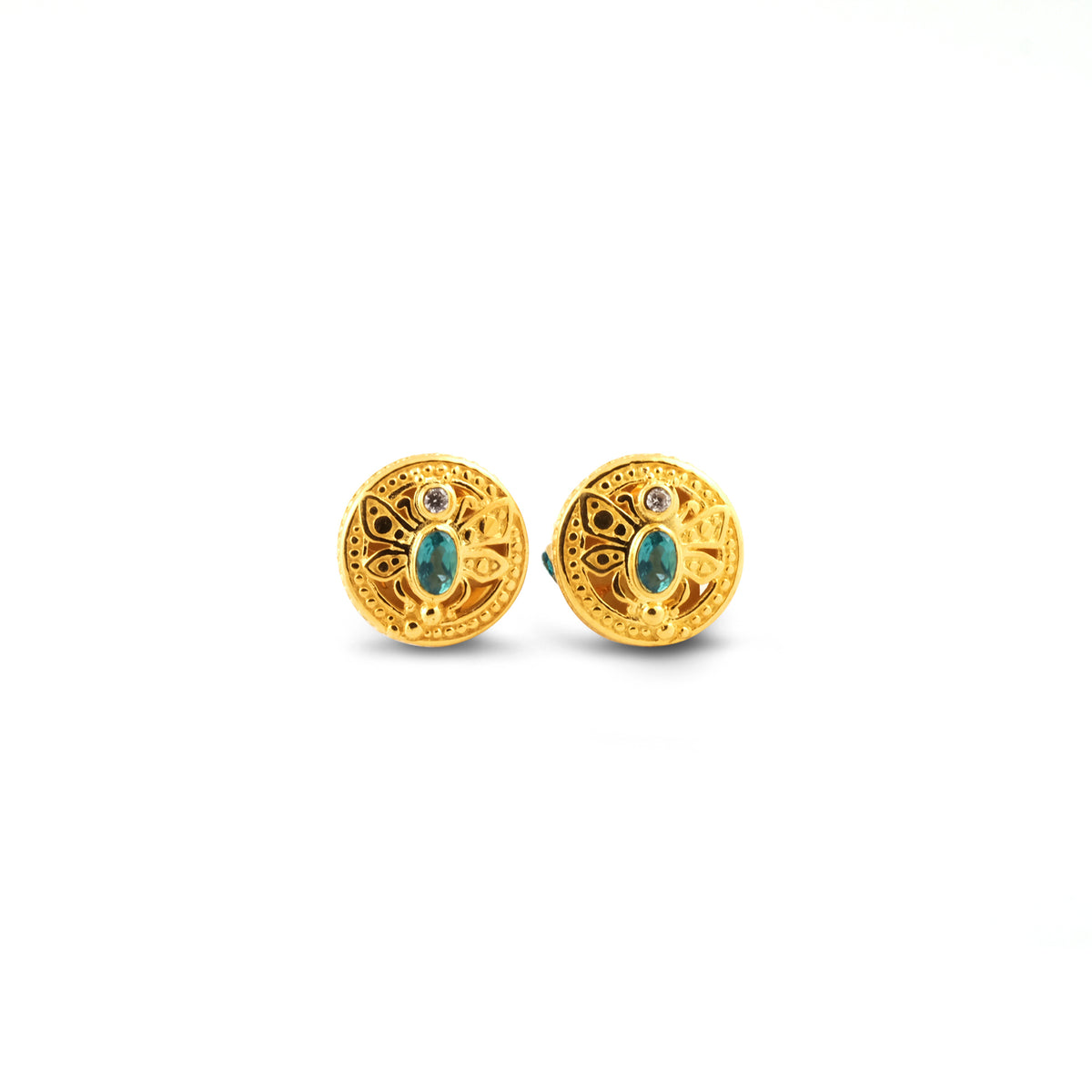 Subeng Mini Anting Tradisional Bali Koleksi Capung Gold Plated Sterling Silver 925