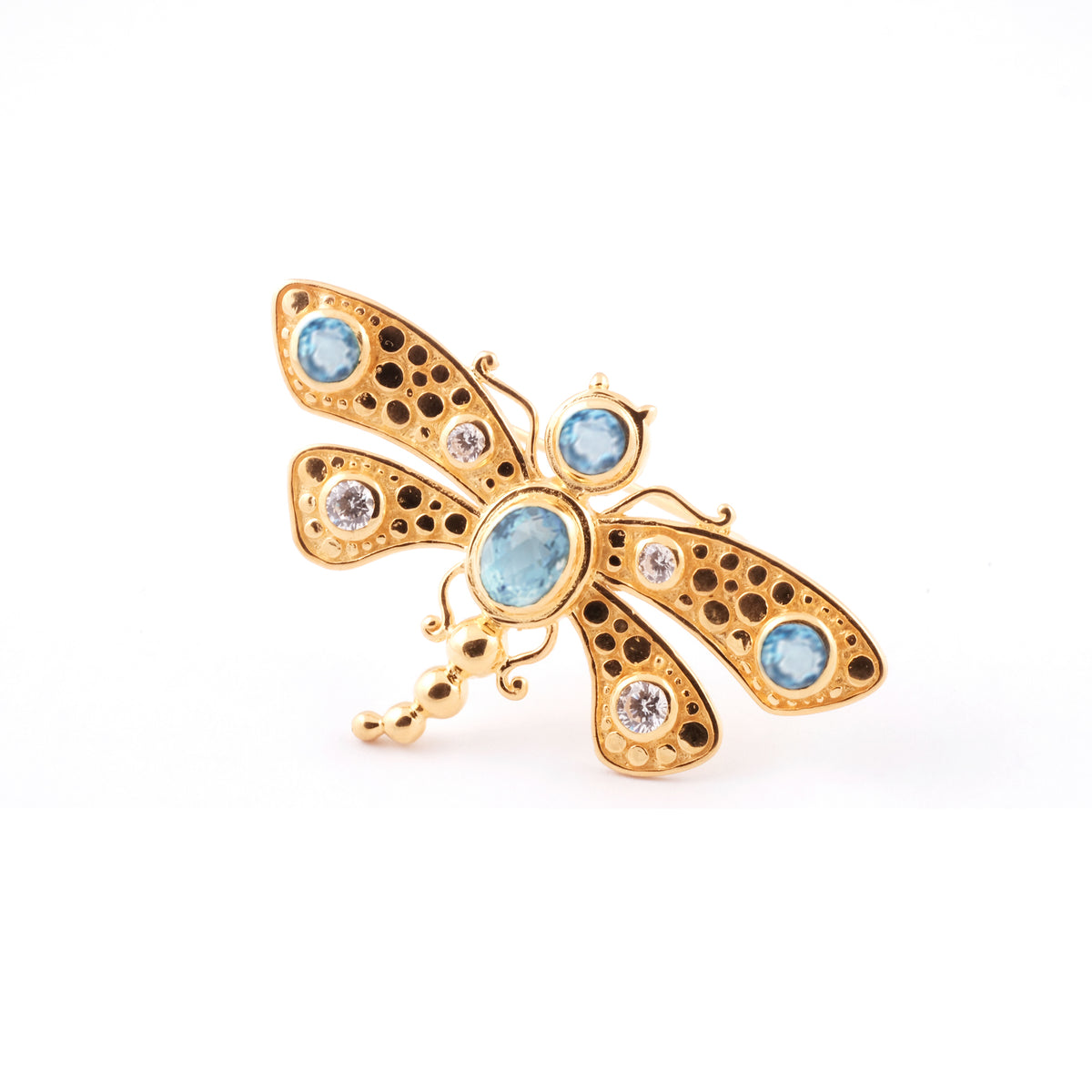 Bros Capung Bali Gold Plated (kecil) Sterling Silver 925
