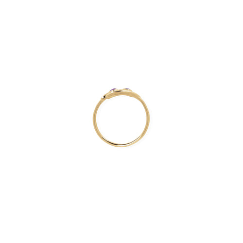 Adjustable Ring Zodiak Cancer Untuk Wanita /Silver 925 Dengan Permata Ruby