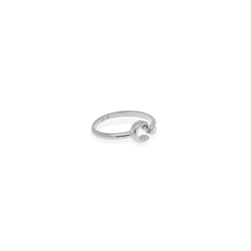 Alphabet Silver Ring