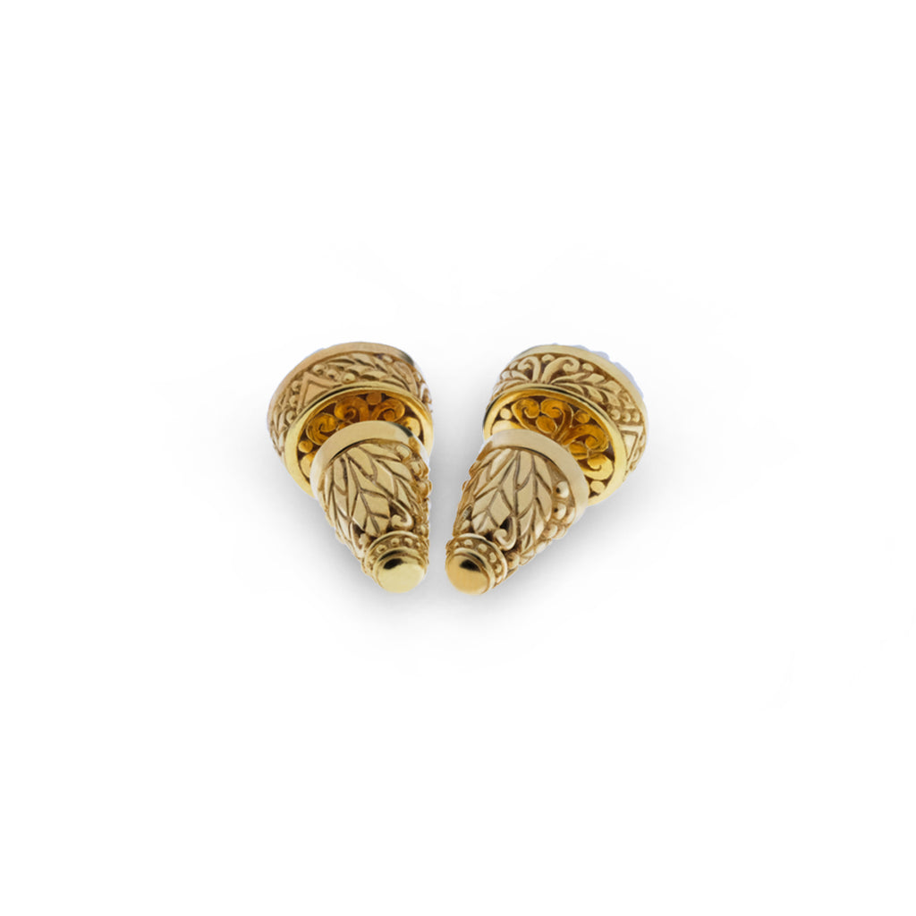 Anting Subeng Perak Koleksi Jepun Sterling Silver 925 Gold Plated