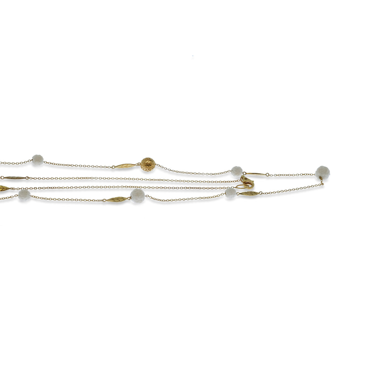 Kalung Manik Perak Koleksi Jepun Sterling Silver 925 Gold Plated