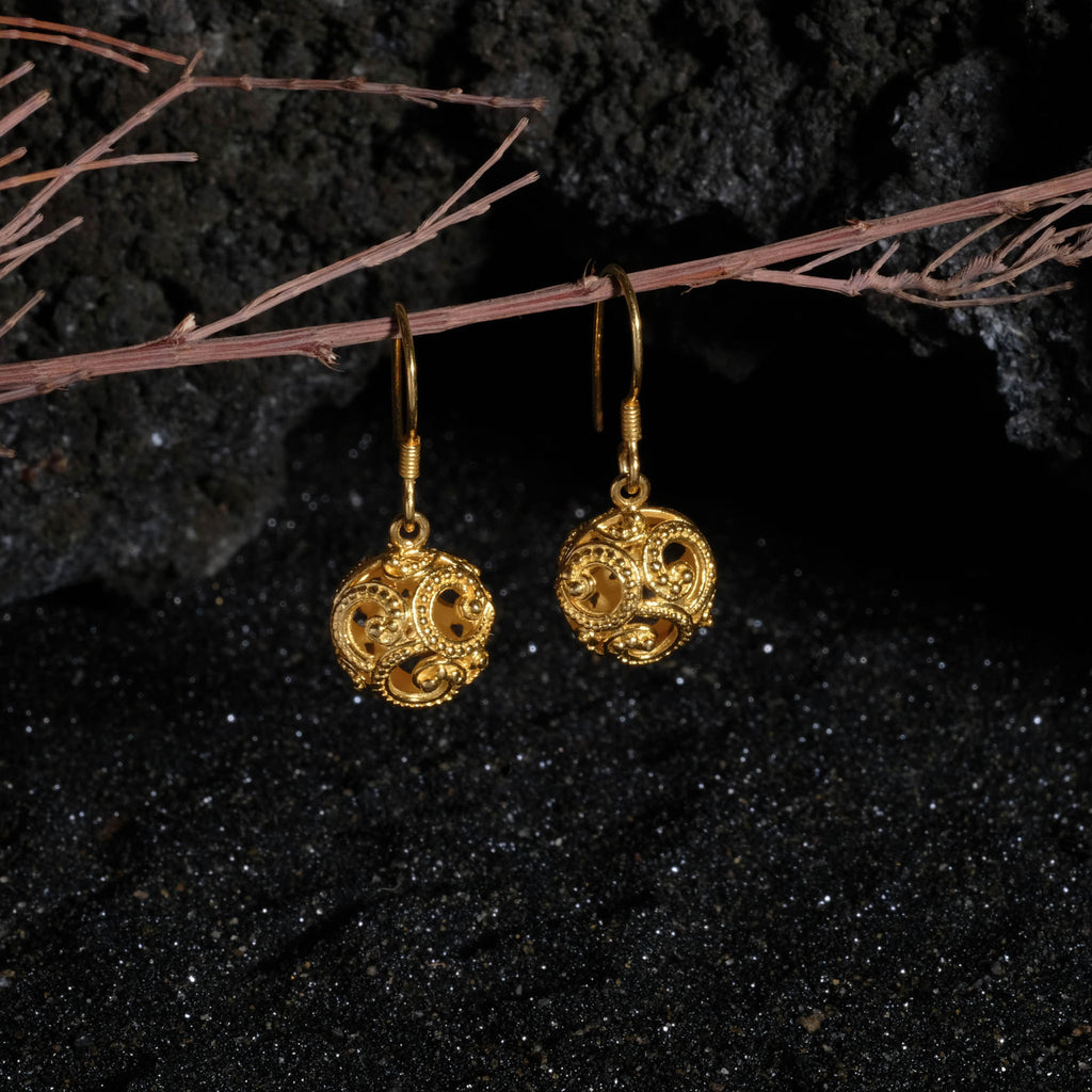 Anting Bulat Kecil Perak 925 Koleksi Ombak Segara Sterling Silver